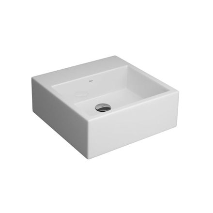 Imagen de Bacha de apoyo cuadrada 41 cm c/mesa Blanco Deca