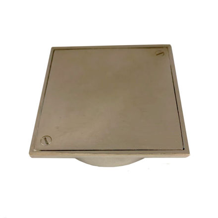 Imagen de Rejilla bronce cromada con base lisa 10x10 cm