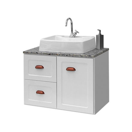 Imagen de Mueble de baño suspendido Catrina Blanco 70 cm sin bacha