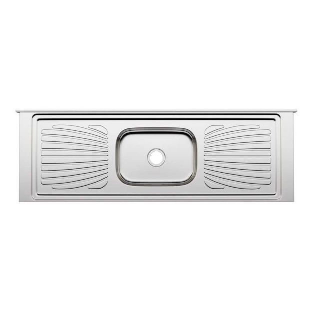 Imagen de Mesada con pileta acero inox 160cm concreto Forminox