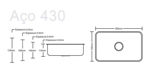 Imagen de Pileta simple acero inox embutir 56x34x17 Forminox