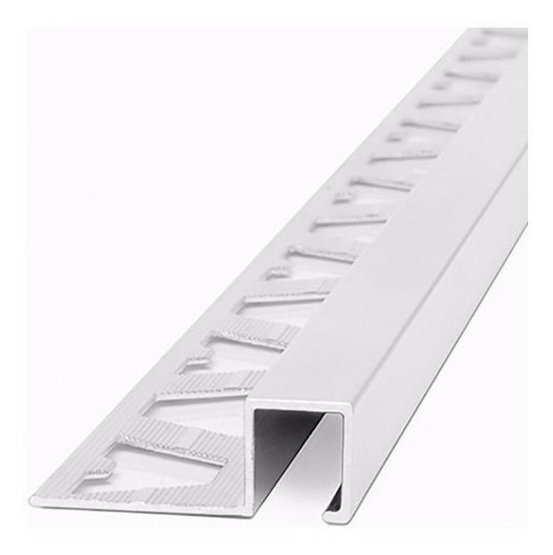Imagen de Aluminio Guardacanto Quadra 10x10mm x 2,5m Cromo Brillo
