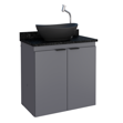 Imagen de Mueble de baño suspendido Aster gris 60 cm con mesada granito sin bacha