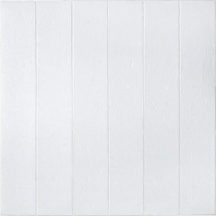 Imagen de REVESTIMIENTO 3D  ADHESIVO LINEAS GRUESAS BLANCO.