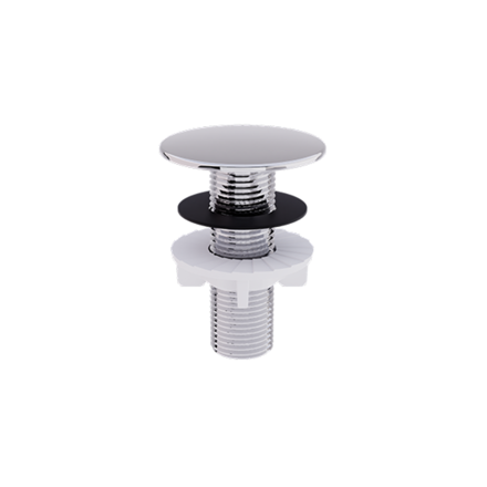 Imagen de Tapa hueco redondo cromado abs Blukit