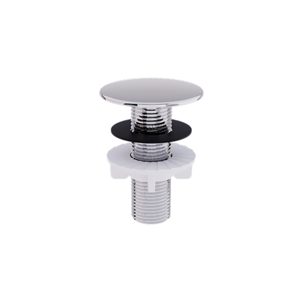 Imagen de Tapa hueco redondo cromado abs Blukit