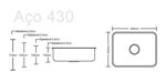 Imagen de Pileta simple acero inox embutir 40x34x17 Forminox