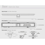 Imagen de ELLEVE Receptaculo c/sifón tapa ac inox 60cm Smart