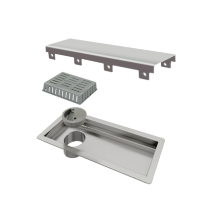 Imagen de ELLEVE Receptaculo tapa inox satinado 25cm Tiny