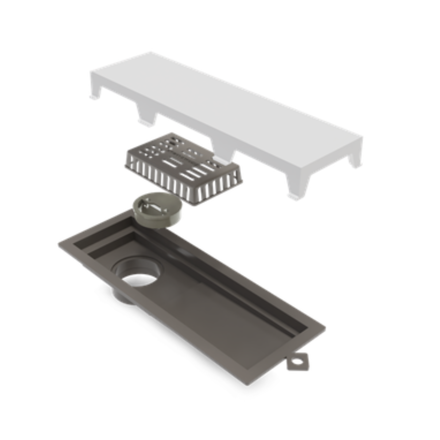 Imagen de NOVII Receptaculo pvc tapa blanca perforada 25cm