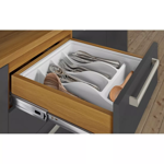 Imagen de Bajo mesada Burguesa 120cm Gris 2 puertas 3 cajones