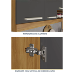 Imagen de Bajo mesada Burguesa Gris 80cm 1 puerta 1 cajón