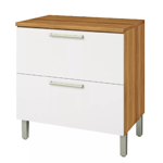 Imagen de Bajo mesada Burguesa Blanco 80cm 1 puerta 1 cajón