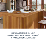 Imagen de Barra Isla desayunador 200 cm MDF Freijo