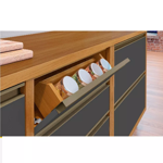 Imagen de Kit Mueble de cocina Baronesa grafito 270 cm 2 Armario c/ 2 nichos