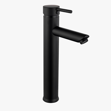 Imagen de Grifería de lavatorio Monocomando alto de mesada Milano Negro Mate