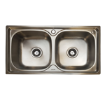 Imagen de Pileta doble cocina acero inox. 201 78x43x21 cm