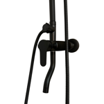 Imagen de Barral de ducha Monocomando Exterior con transferencia Aurora Negro Mate