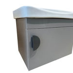 Imagen de Mueble de baño suspendido Gris 51 cm con Bacha de Loza y espejo