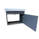 Imagen de Mueble de baño suspendido Gris 51 cm con Bacha de Loza y espejo