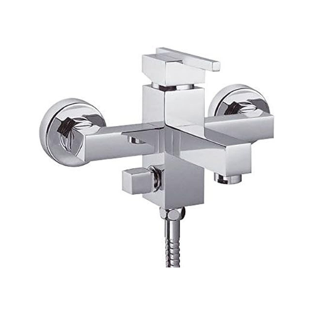 Imagen de Monocomando ducha Square N exterior Bronce cromado