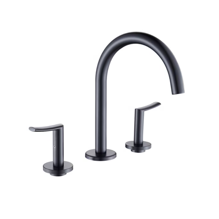 Imagen de Grifería de lavatorio Bimando de mesada Noar negro mate