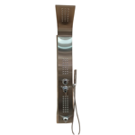 Imagen de Panel de ducha monocomando exterior con transferencia, 4 vías  ducha escocesa OXFORD Cromado