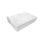 Imagen de Bacha de apoyo rectangular  52x36 cm c/mesa Blanco Brillo Dmc