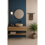 Imagen de Cerámica para pared Brick Blue 7,5X25 cm mate