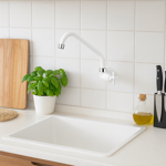 Imagen de Grifo Unitario de Cocina de pared pico largo Marujá blanca