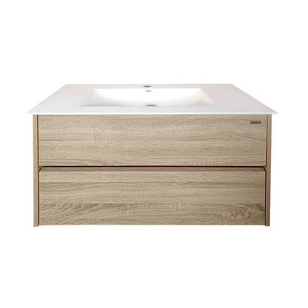 Imagen de Mueble de baño suspendido Oak 80 cm con bacha de loza