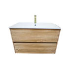 Imagen de Mueble de baño suspendido Oak 80 cm con bacha de loza