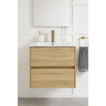 Imagen de Mueble de baño suspendido Oak 60 cm con bacha de loza
