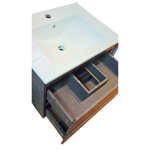 Imagen de Mueble de baño suspendido Gris Oacuro 60 cm con bacha de loza