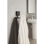 Imagen de GANCHO DOBLE DE BAÑO NEGRO MATE