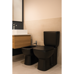 Imagen de Inodoro largo con mochila Montano Negro Mate Dmc