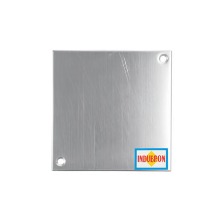 Imagen de Rejilla bronce cromada reposición lisa 10x10 cm