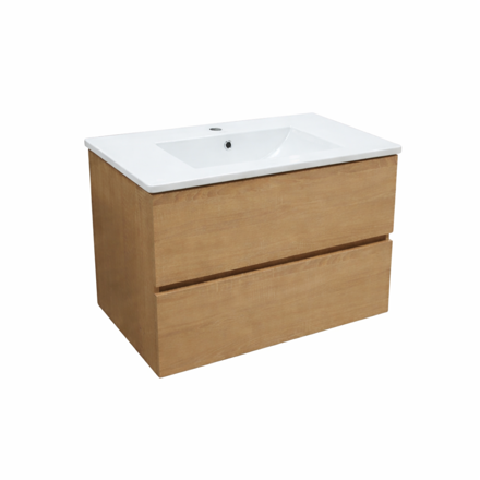 Imagen de Mueble de baño suspendido Oak 60 cm con bacha de loza